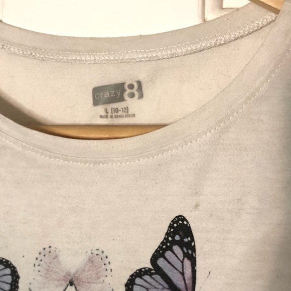Y2K Butterfly Baby Tee in Blue - Picture 4 of 5